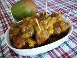 Sweet and Sticky Mango Basted Chipolata Sausages