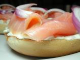 Smoked Salmon and Cream Cheese Open Sandwich for One