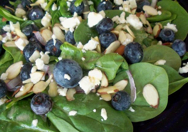 Greens With Blueberries, Feta and Almonds. Photo by *Parsley*