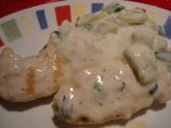Grilled Chicken Breast With Yogurt and Cucumber Sauce