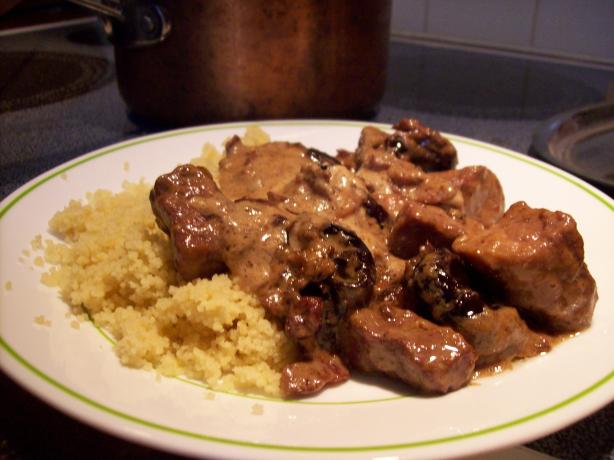 Zurie's Pork Tenderloin With Yoghurt, Mustard and Prunes. Photo by Darkhunter