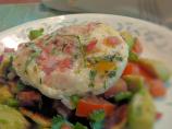Baked Eggs with Ham and Chives