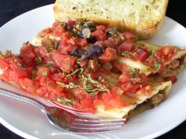 Southwestern Style Manicotti - Vegetarian. Photo by DbKnadler