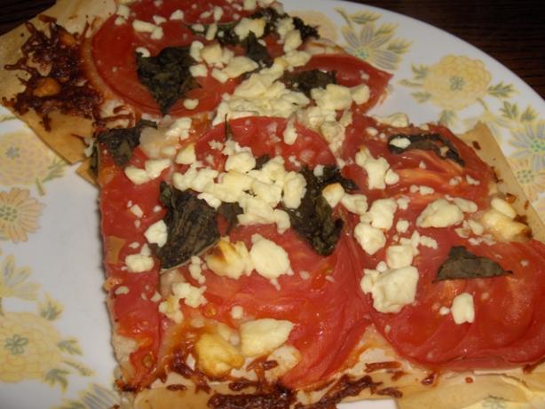 Phyllo Pizza With Fresh Tomatoes and Feta Cheese. Photo by SweetySJD
