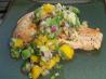 Grilled Salmon and Mango Salsa. Recipe by La Marz
