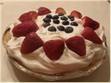 Red, White, and Blue Ice Cream Pie