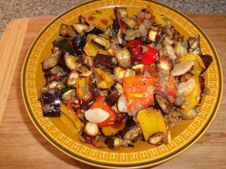 Roasted Ratatouille With Lentils. Photo by Kiwi Kathy