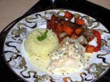 Stuffed Chicken Breasts With a Creamy Wine Sauce