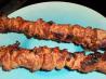 Garlic-Mustard Grilled Beef Skewers. Recipe by Scoutie