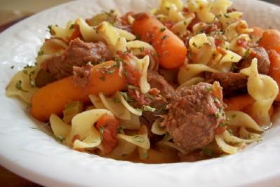 Slow Cooker Beef Noodle Stew. Photo by lauralie41