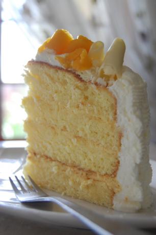 Passion Fruit Chiffon Cake With Passion Fruit Mousse and Whipped. Photo by Yummy Piece of Cake