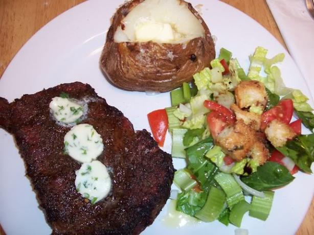 Grilled Crusted Steak With Lemon Butter. Photo by Chef Petunia