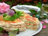 A French Country Affair! Elegant Omelette Gateau W/Chive Flowers