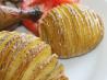 Garlic Hasselback Potatoes With Herbed Sour Cream. Recipe by mer@