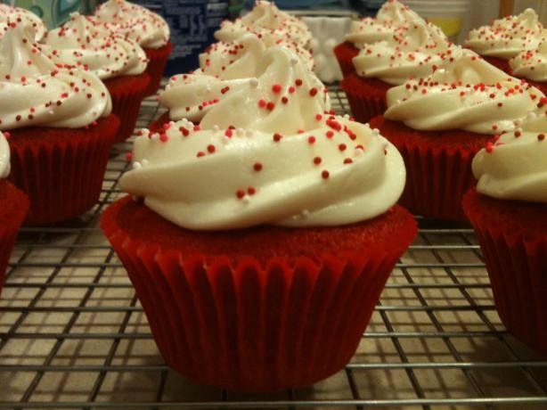 Bobby Flay Throwdown Red Velvet Cupcakes and Cream Cheese Icing. Photo by LJCupcake