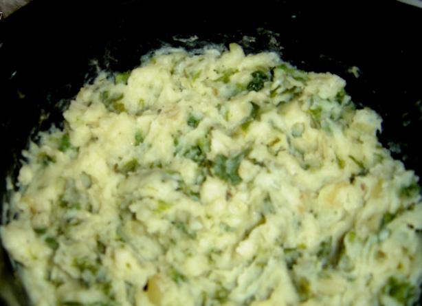 Irish Mashed Potatoes (Colcannon). Photo by Linda's Busy Kitchen