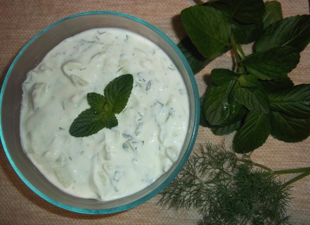 Tzatziki Sauce-- Greek Cucumber/Yogurt Sauce. Photo by tommichob