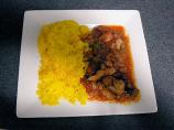Pan Fried Chicken and Chorizo With Rice