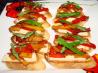 Bruschetta With Sweet Peppers and Fresh Mozzarella. Recipe by Lainey6605