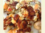 Cheesy Garlic Hash Browns Homemade