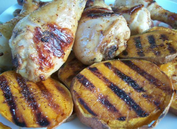 Rachael Ray's Grilled Beer Chicken With Potato Slabs. Photo by Crafty Lady 13