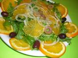 Orange Salad With Onion and Olives