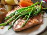 Grilled Garlic Asparagus and Salmon. Recipe by cookee monster