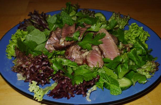 Neua Nam Tok (Vietnamese Grilled Beef Salad). Photo by RonaNZ