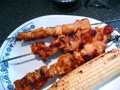 Spiced Skewered Chicken (Chicken Sosaties). Photo by Mikekey