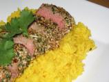 Sesame Chili and Parsley Crusted Lamb Fillets