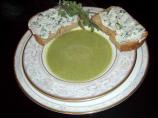 Zucchini Soup With Pumpernickel and Quark Toasts