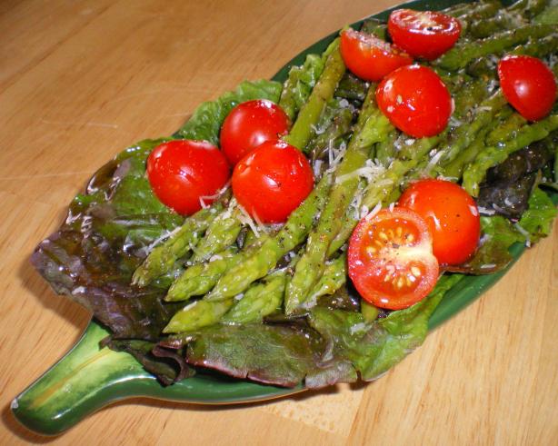 Antipasto of Asparagus With Freshly Grated Parmigiano Cheese. Photo by Julie B's Hive