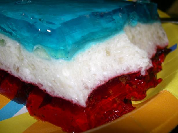 Red, White, and Blue Jello. Photo by Random Rachel