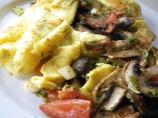 Garlicky Mushroom Masala Omelet