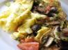 Garlicky Mushroom Masala Omelet. Recipe by pattikay in L.A.