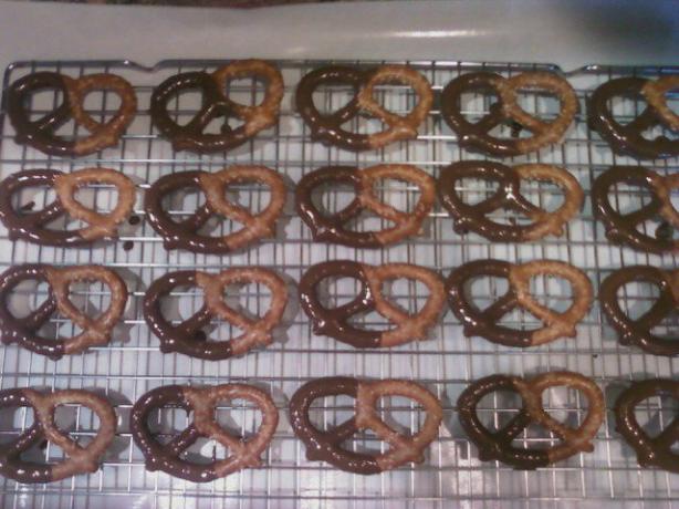 CHOCOLATE Covered Pretzels. Photo by Monica P