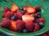 Mixed Berry Salad With Sour Cream-Honey Dressing