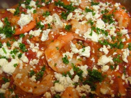 Shrimp With Feta Cheese. Photo by JustJanS