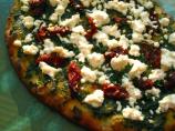 Individual Pesto Feta Pita Pizza