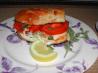 The Traditional Cyprus Sandwich With Halloumi, Onions and Tomato