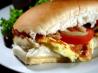 The Traditional Cyprus Sandwich With Halloumi, Onions and Tomato