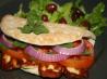 The Traditional Cyprus Sandwich With Halloumi, Onions and Tomato