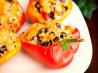 Black Bean Stuffed Bell Peppers. Recipe by christynlee