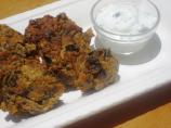 Spicy Eggplant Fritters With Yogurt Dip