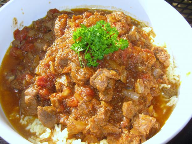 Nigerian Beef in Tomato Sauce. Photo by mary winecoff