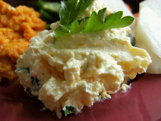Tyrokafteri - Greek **  Hot **pepper Cheese Dip. Photo by Lalaloula