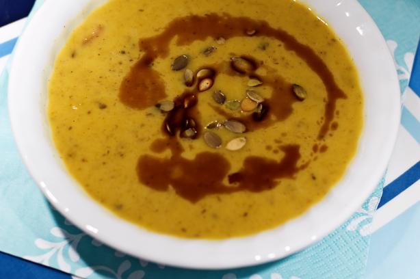 Curried Pumpkin and Mushroom Soup. Photo by Paguma