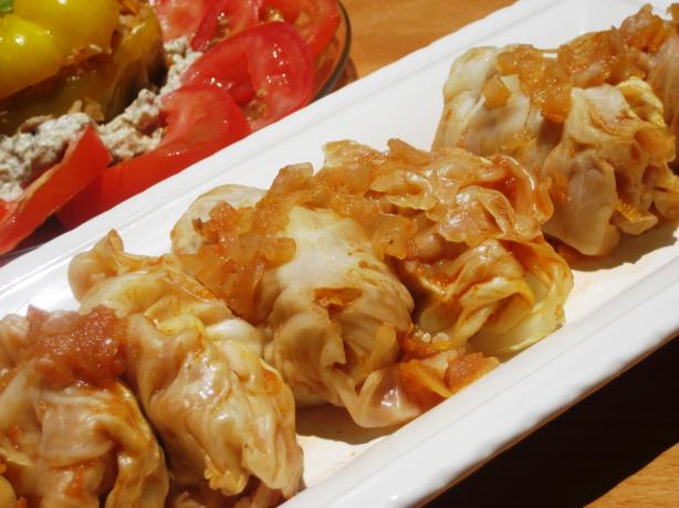 Vegetarian Sarmale (Romanian Cabbage Rolls). Photo by Pneuma