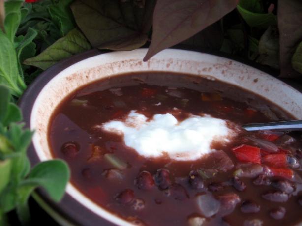 Costa Rican Black Bean Soup. Photo by Dreamer in Ontario