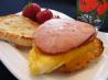 English Muffin, Canadian Bacon and Egg. Recipe by Seasoned Cook